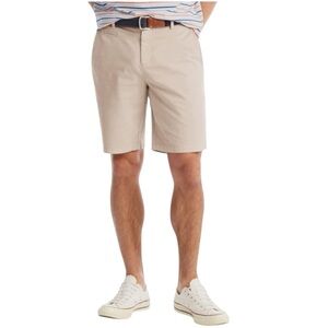 Johnnie-O Neal Stretch Twill Khaki Shorts in Stone 9” size 32 style JMSH1400